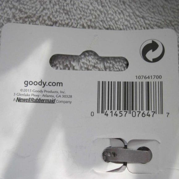 6 Goody Large Metallic Silver Gold Sparkly Black Metal Snap Hair Clips Contour - Picture 3 of 8